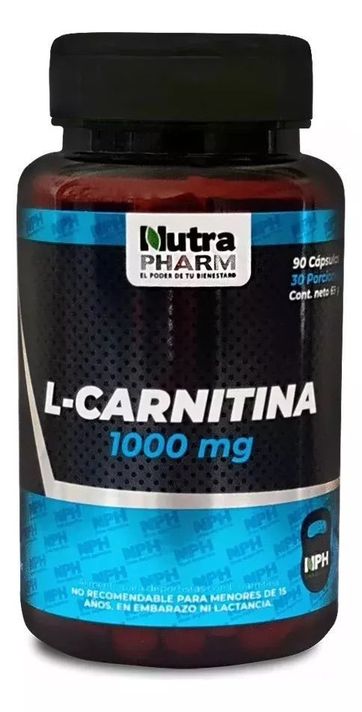 L - Carnitina 1000mg 90 Capsulas Nutrapharm-2