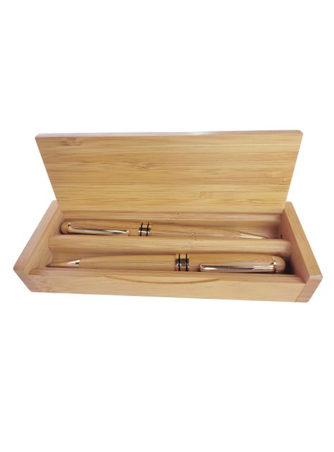 Set Boligrafo Lápiz De Bamboo Deluxe Garetto-1