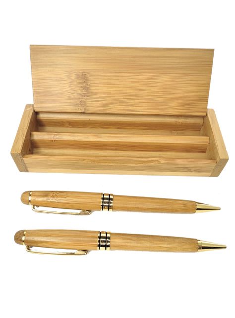 Set Boligrafo Lápiz De Bamboo Deluxe Garetto-2