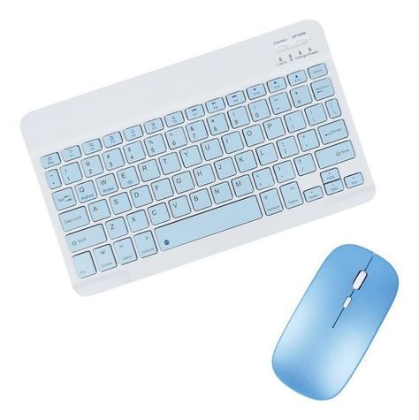 Kit Teclado Mouse compatible Tablet Android Slim Celeste-2