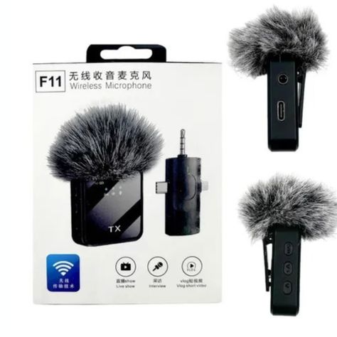 Micrófono inalámbrico F11 3x1 para iPhone Android Auxiliar3.5-0