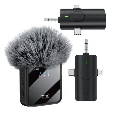 Micrófono inalámbrico F11 3x1 para iPhone Android Auxiliar3.5-2
