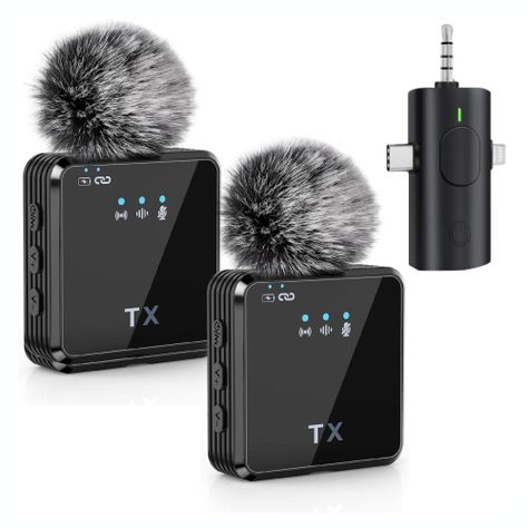 Micrófono inalámbrico F11 3x1 para iPhone Android y cámara Profesional-0