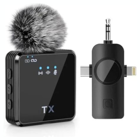 Micrófono inalámbrico F11 3x1 para iPhone Android y cámara Profesional-2