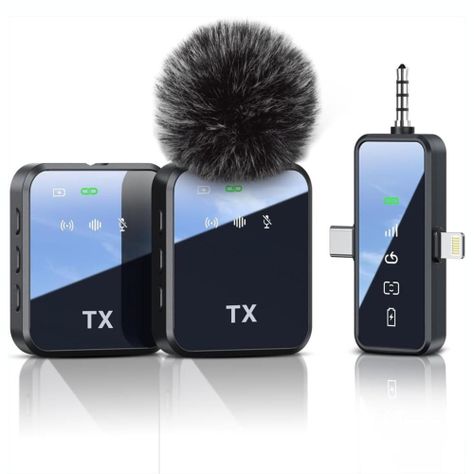 Micrófono inalámbrico F11 3x1 para iPhone Android y cámara Profesional-4