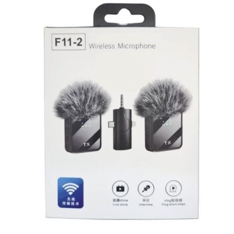 Micrófono inalámbrico F11 3x1 para iPhone Android y cámara Profesional-5