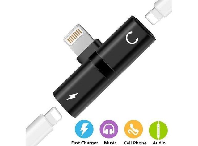 Adaptador Splitter Lightning Audio y carga 2 en 1 -1