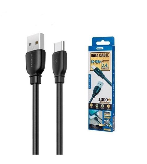 Cable USB Remax RC-138a Tipo-C Original Negro-0