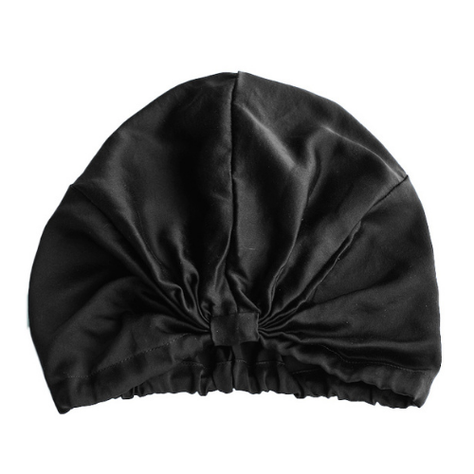 Turbante de Seda Marina Colorina Color Negro-0