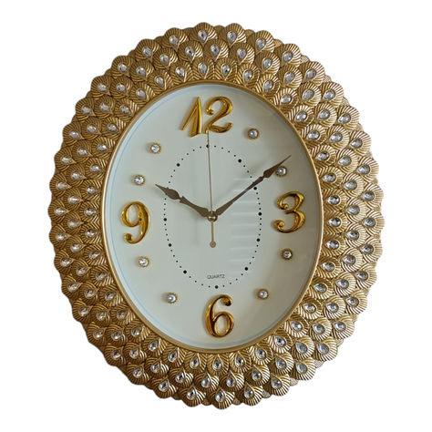 Reloj De Pared Shiny Pearls Ovalado Brillantes (Dorado-Plateado-Blanco) 47x41 Cm-0
