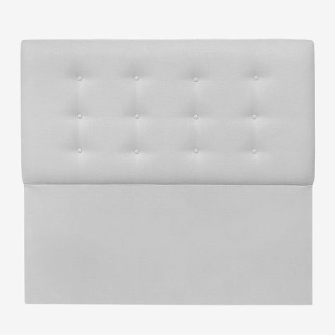 Respaldo de Cama Botoné Premium Lino Gris Plata 1,5 Plazas-1