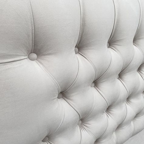 Respaldo de Cama Capitoné Premium Felpa Marfíl 1 Plaza-2