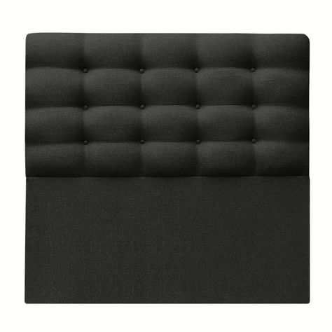 Respaldo Botoné Queen Lino Negro-0