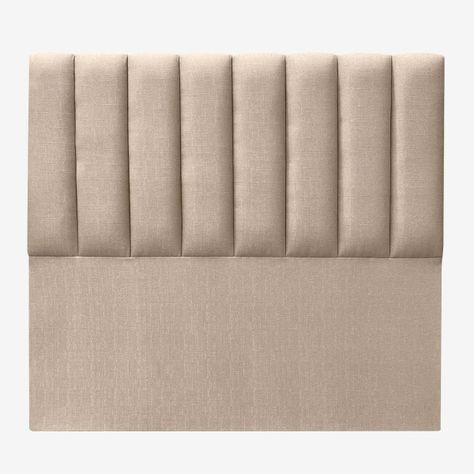 Respaldo de Cama Tubular Vertical Lino  Beige Super King-1