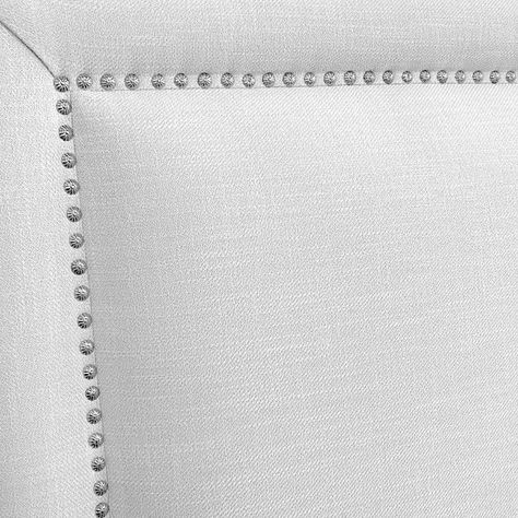 Respaldo de Cama Flat Frame Tachas Lino Crema 2 Plazas-2