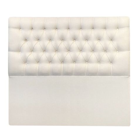 Respaldo de Cama Capitoné Premium Lino Crema 1 Plaza-1