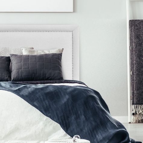 Respaldo de Cama Flat Frame Tachas Lino Crema 1 Plaza-0