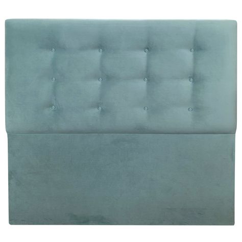 Respaldo Botoné Premium Felpa Menta - Super King-0