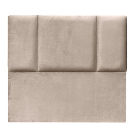 Respaldo de Cama Block Felpa Beige 2 Plazas-1