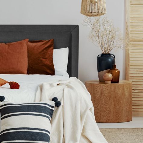Respaldo de Cama Flat Frame Vivo Lino Grafito Queen-0