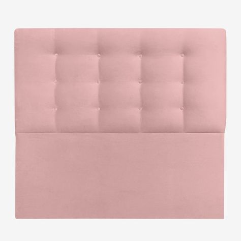 Respaldo de Cama Botoné Premium Felpa Rosado Claro Queen-1