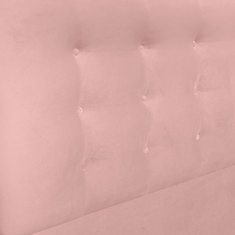 Respaldo de Cama Botoné Premium Felpa Rosado Claro Queen-2