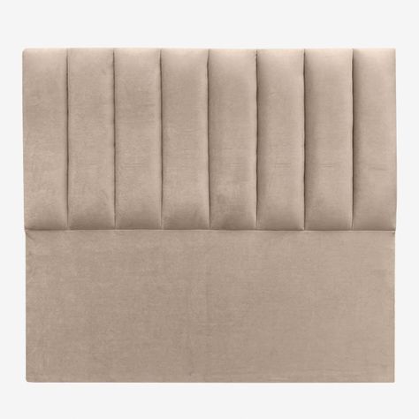 Respaldo de Cama Tubular Vertical Felpa Beige 1 Plaza-1
