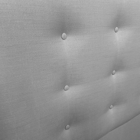 Respaldo Botoné Premium Lino Gris Plata - Queen-1