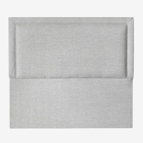 Respaldo de Cama Flat Frame Tachas Lino Gris Plata Super King-1