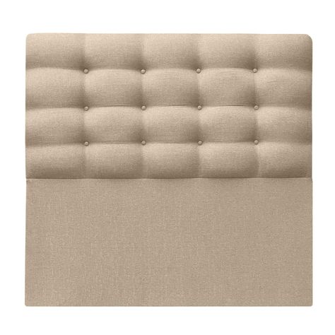 Respaldo Botoné Super King Lino Beige-0