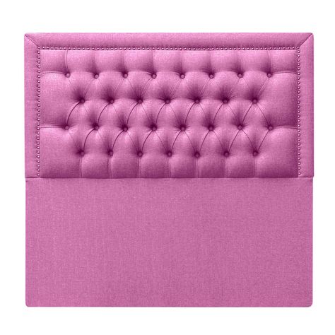Respaldo Capitoné Frame Tachas Queen Lino Fucsia-0