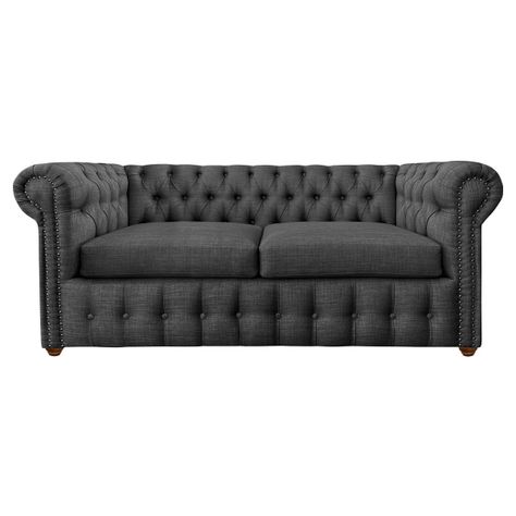 Sofá Chesterfield 3 Cuerpos Lino Grafito-0