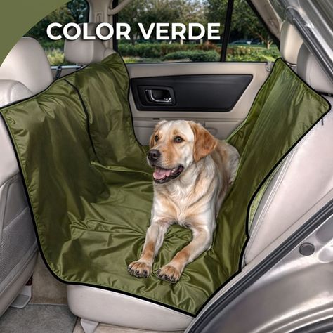 Funda cubre asiento mascotas auto cobertor perro auto verde-1