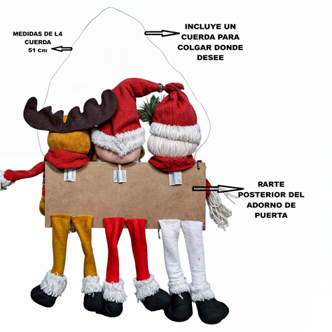 ADORNOS DE NAVIDAD PARA PUERTAS 3 EN 1 ADORNOS NAVIDEÑOS-3