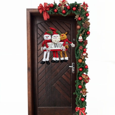 ADORNOS DE NAVIDAD PARA PUERTAS 3 EN 1 ADORNOS NAVIDEÑOS-4