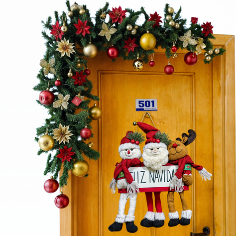 ADORNOS DE NAVIDAD PARA PUERTAS 3 EN 1 ADORNOS NAVIDEÑOS-5