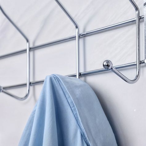 colgadores de ropa 6 ganchos metalicos perchero de puerta acero inox-6