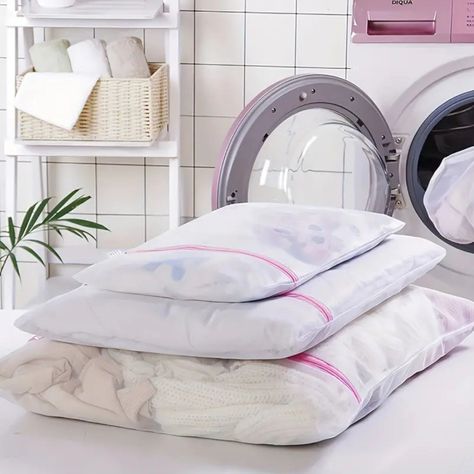 6 bolsas para lavar ropa delicada bolsas para lavar ropa malla lenceria-4