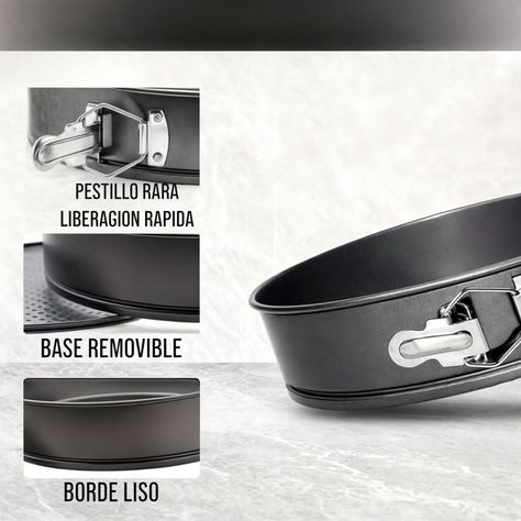 Set 3 moldes desmontables redondo queque antiadherente torta-2
