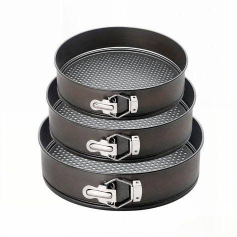 Set 3 moldes desmontables redondo queque antiadherente torta-7