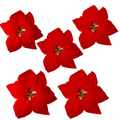 5 flores navideñas adornos navideños decoracion arbol navidad-3