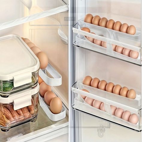 HUEVERA DISPENSADOR DE HUEVOS ORGANIZADOR DE HUEVOS 2 PISOS-2