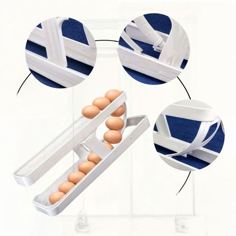 HUEVERA DISPENSADOR DE HUEVOS ORGANIZADOR DE HUEVOS 2 PISOS-4