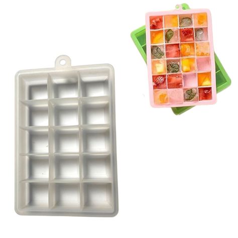 cubetas hielo cubeta hielo silicona cubetera cuadrada -0