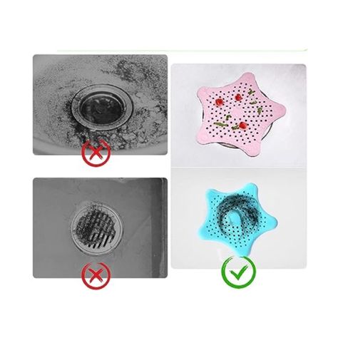 Set 4 filtro desagüe ducha tapón desagüe lavaplatos filtro fregadero  ESTRELLA-3
