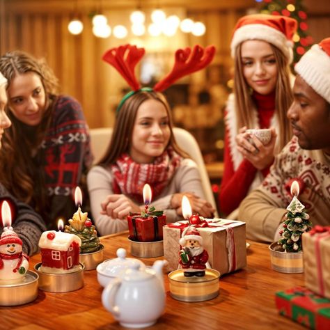 VELAS NAVIDEÑAS ADORNOS NAVIDEÑOS ARBOL VIEJO PASCUERO 4 PCS-4