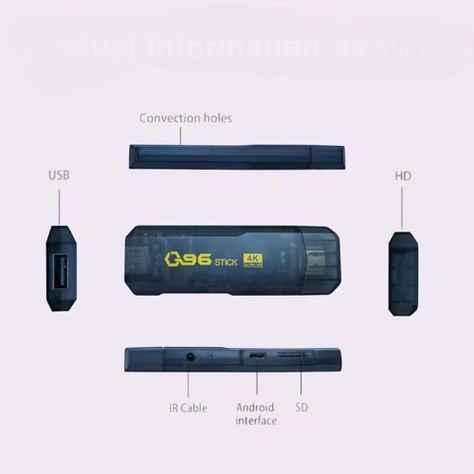 Tv Stick Android HDMI TvQ96 Ultra HD 4K  Wifi 5G-1