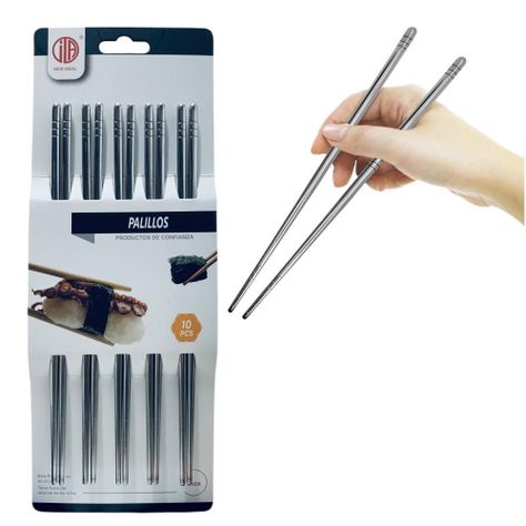 Palillos Chinos 5 Pares Reutilizables Sushi-1
