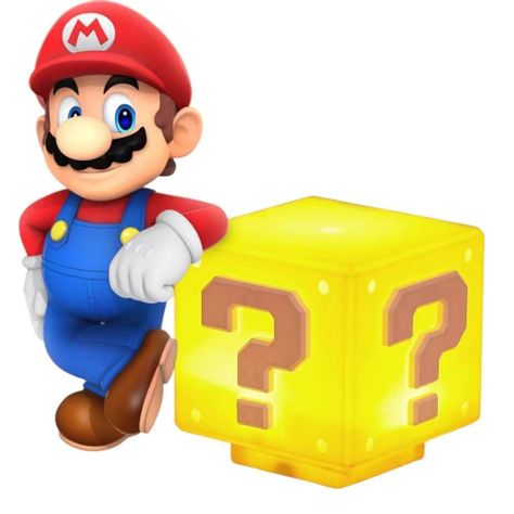 Lámpara Cubo Super Mario Bros Led Con Sonido USB-0