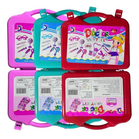 Kit Maleta Doctor Plana Médico Juguete Niños 14 Pcs Rosado-1
